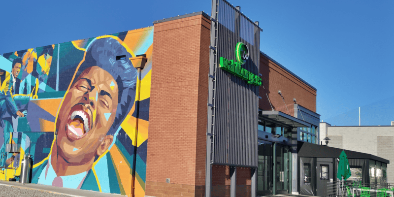 mural on wahlburgers in huntsville