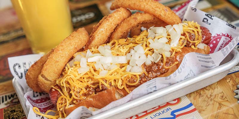 Beef Chili Hot Dog