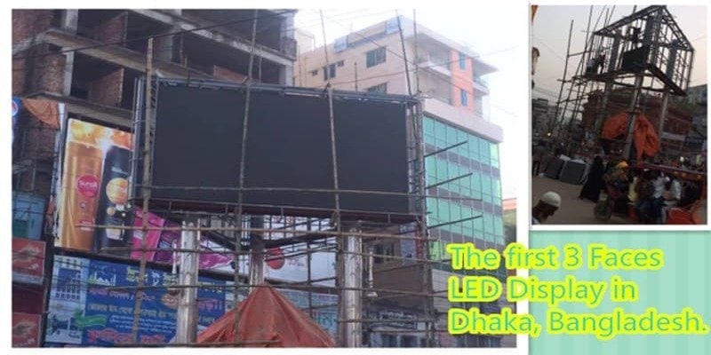 Bangladesh 3-Faced LED Display