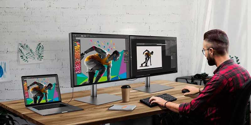 Thunderbolt 5 поддерживает одновременное подключение трёх дисплеев 4K с частотой 144 Гц каждый, или вы можете подключить дисплеи 8K с частотой 60 Гц. Thunderbolt 5 поддерживает одновременное подключение трёх дисплеев 4K с частотой 144 Гц каждый, или вы можете подключить дисплеи 8K с частотой 60 Гц.