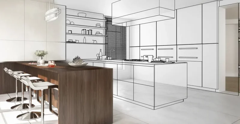 Visualisierung einer 3D-Küchenplanung