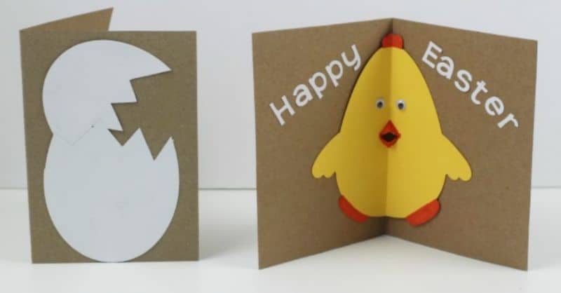 easter chick card with pop-out beak