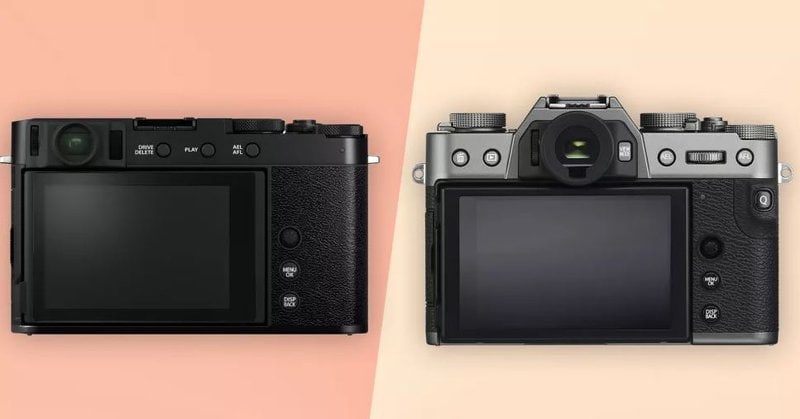Разница между Fujifilm X-E4 и Fujifilm X-T30: какую беззеркальную камеру лучше купить? 5 Fujifilm X-E4 и Fujifilm X-T30 - задняя панель