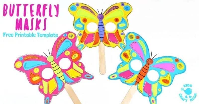 Colorful Painted Paper Butterfly Craft for Kids - Buggy and Buddy