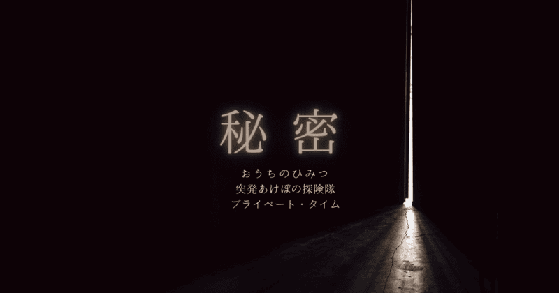 秘密 - 「おうちのひみつ」番外編