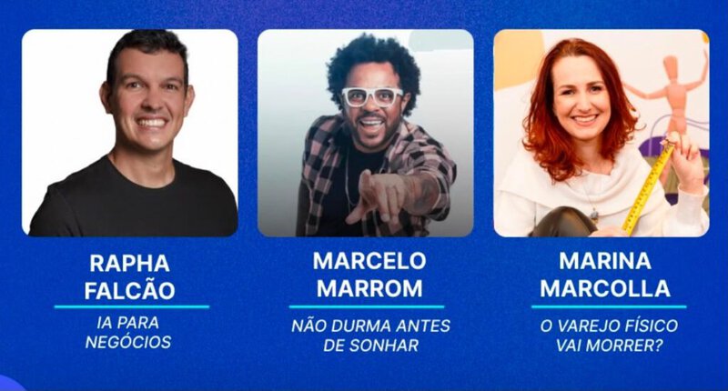 Evento gratuito do Sebrae reúne Marcelo Marrom, Marina Marcolla e Rapha Falcão em dois dias de imersão para empresários
