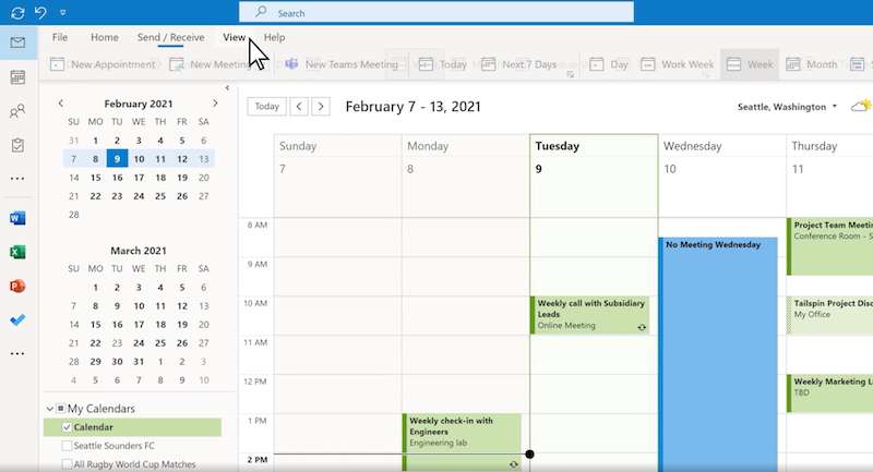 Fix Outlook Calendar Showing Blank Screen Section when Switching Between Multiple Calendars
