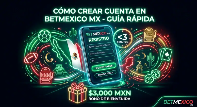 Página de registro en BetMexico MX para nuevos usuarios