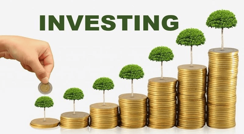 Piggy bank, coins, and rising financial arrows representing saving money and building financial security
