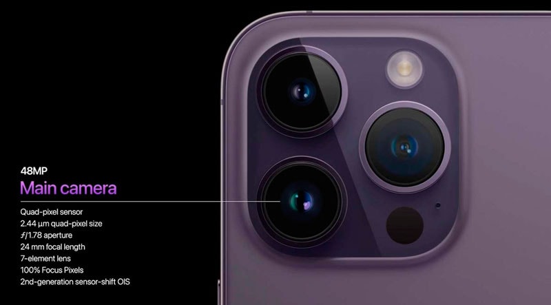 Характеристики основной камеры iPhone 14 Pro и iPhone 14 Pro Max Характеристики основной камеры iPhone 14 Pro и iPhone 14 Pro Max