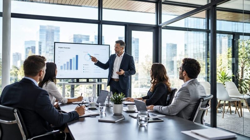 Business team in a corporate meeting