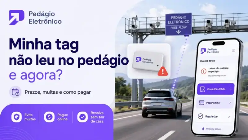 minha tag não leu no pedágio