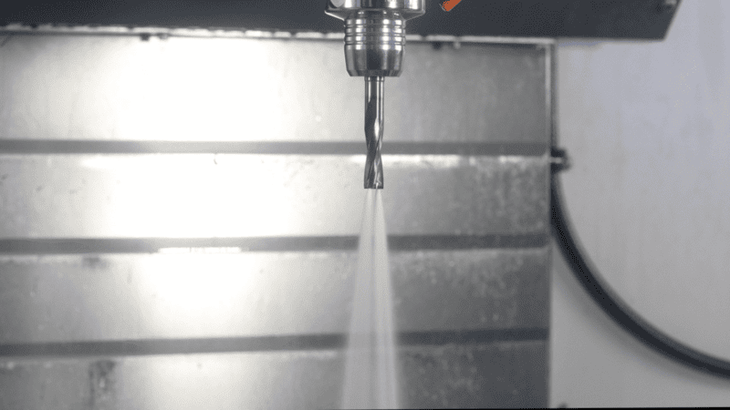 High pressure coolant through SGS's flat bottom drill