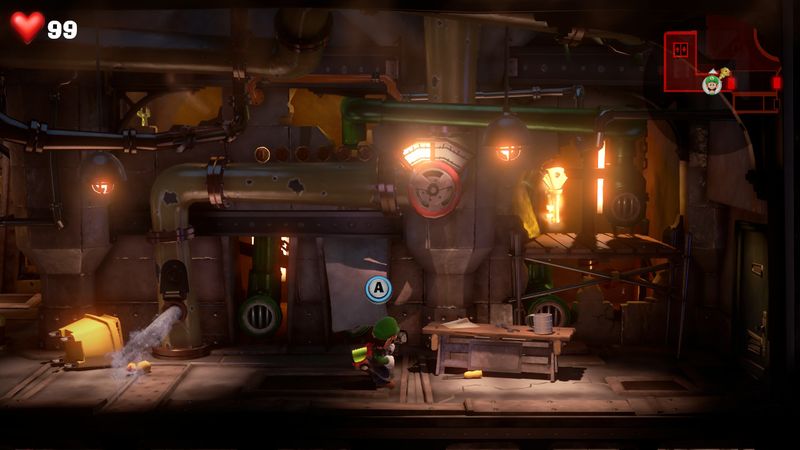 【ルイージマンション3 攻略】地下2階メンテナンスフロア攻略・サメの避け方・アヒルボートで戦うボスの倒し方