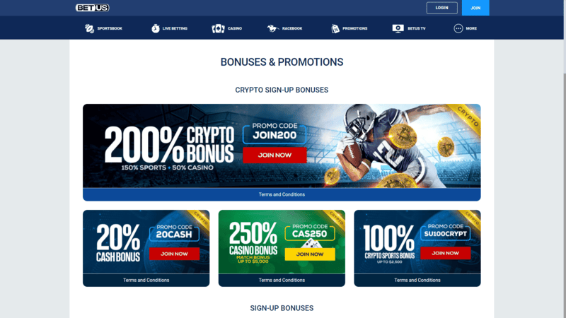 BetUS Crypto Bonus Codes