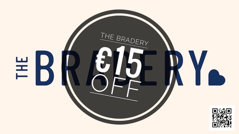Enjoy €15 off with The Bradery referral