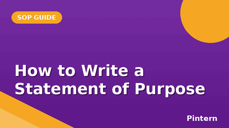 Statement of purpose for scholarship guide cover image
