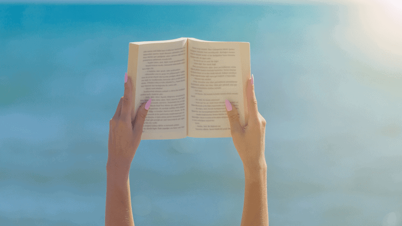 A man reading a book