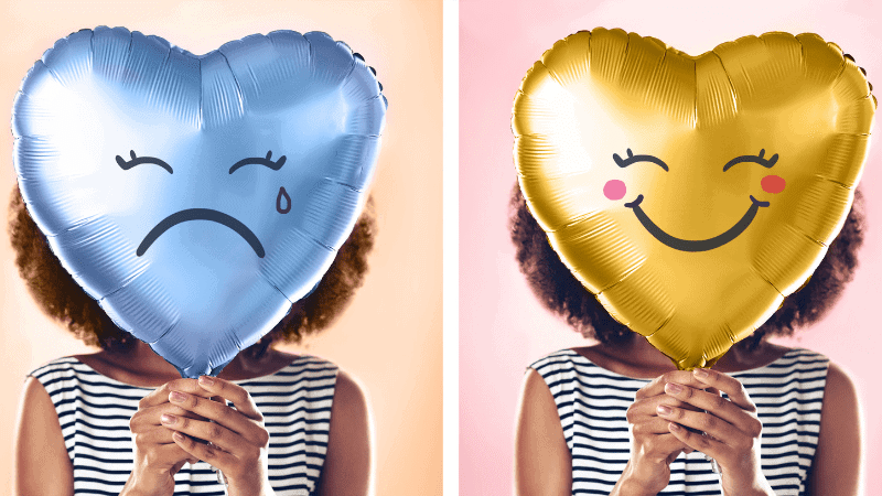 A smiley and a frown