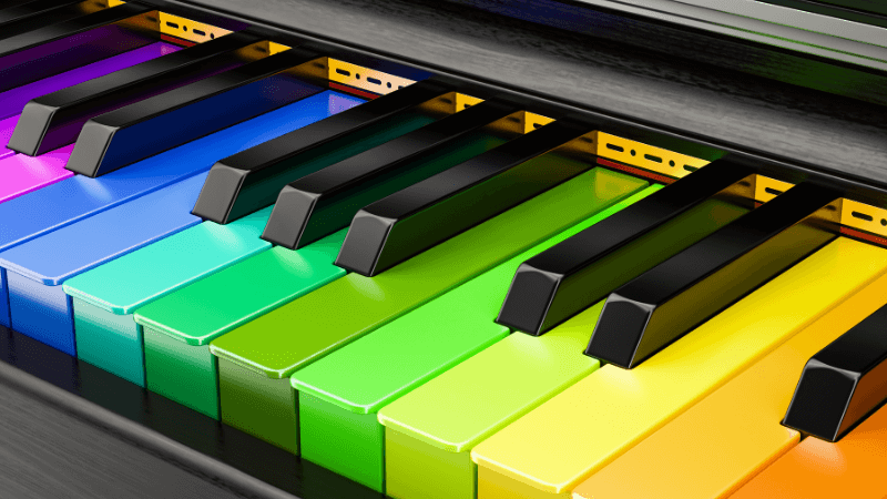 A large piano set in a living room