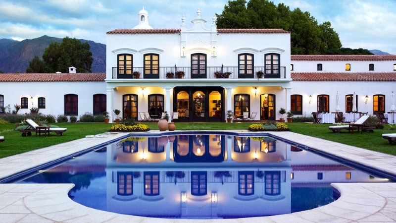 Patios de Cafayate wine hotel and pool area