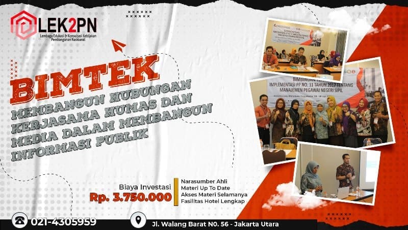 BIMTEK MEMBANGUN HUBUNGAN KERJASAMA HUMAS DAN MEDIA DALAM MEMBANGUN INFORMASI PUBLIK