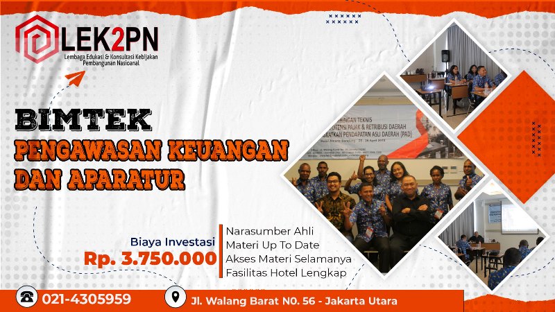 JADWAL BIMTEK PENGAWASAN KEUANGAN DAN APARATUR TAHUN 2023