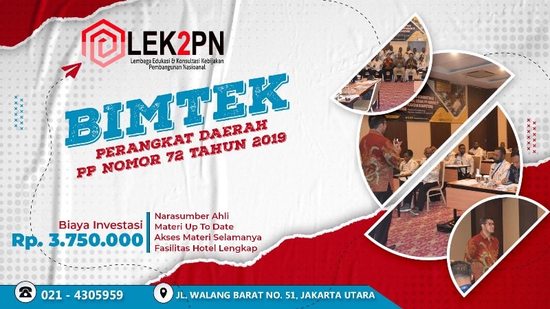 BIMTEK PERANGKAT DAERAH PP NOMOR 72 TAHUN 2019