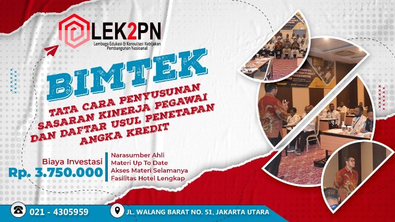 BIMTEK TATA CARA PENYUSUNAN SASARAN KINERJA PEGAWAI DAN DAFTAR USUL PENETAPAN ANGKA KREDIT