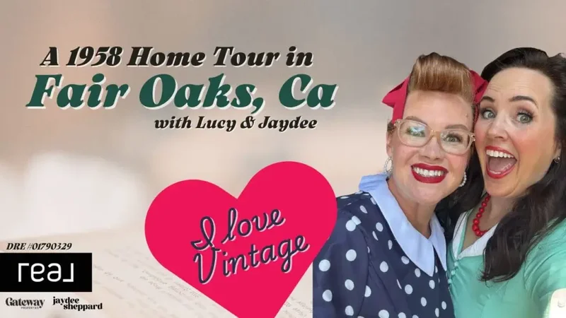 Fashion History Vintage Vibes Tutorial Youtube Thumbnail - Jaydee Sheppard Real Estate Jaydee Sheppard in a I love Lucy Inspired listing video for Fair Oaks California