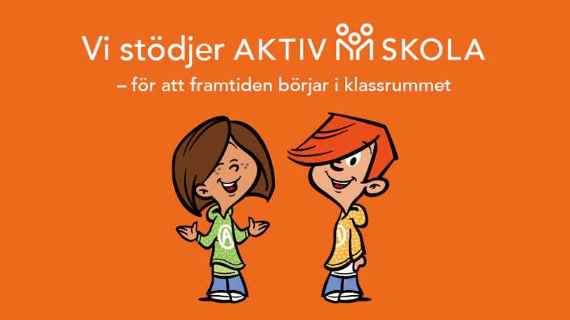 Bild på att vi stödjer Aktiv skola.