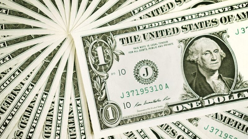 one dollar bills fan