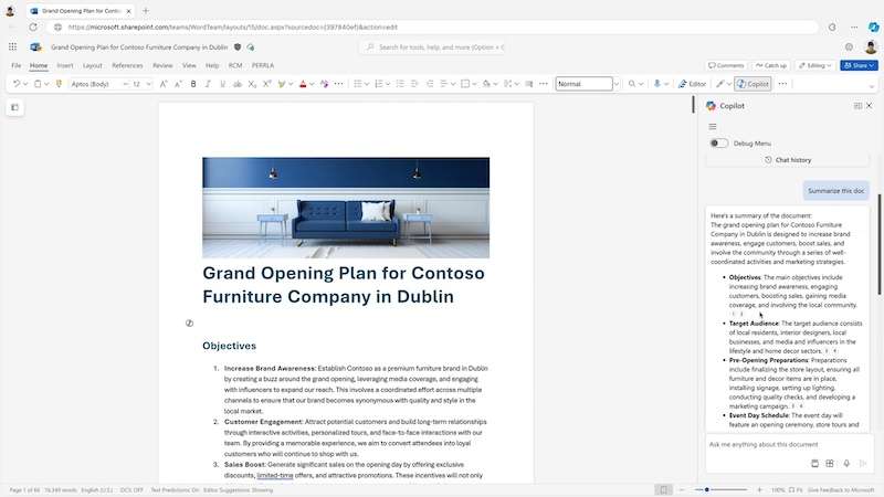 How to Create a Summary of Word Documents with Lengthy Texts Using Microsoft Copilot