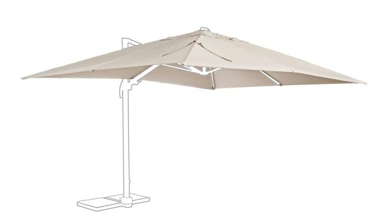 Ombrellone da giardino beige, protezione solare elegante e resistente, ideale per esterni.