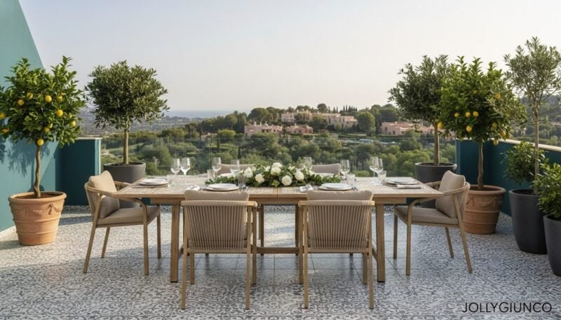 Tavolo da giardino in alluminio Kalimera 212-285x106 cm Desert - foto 10
