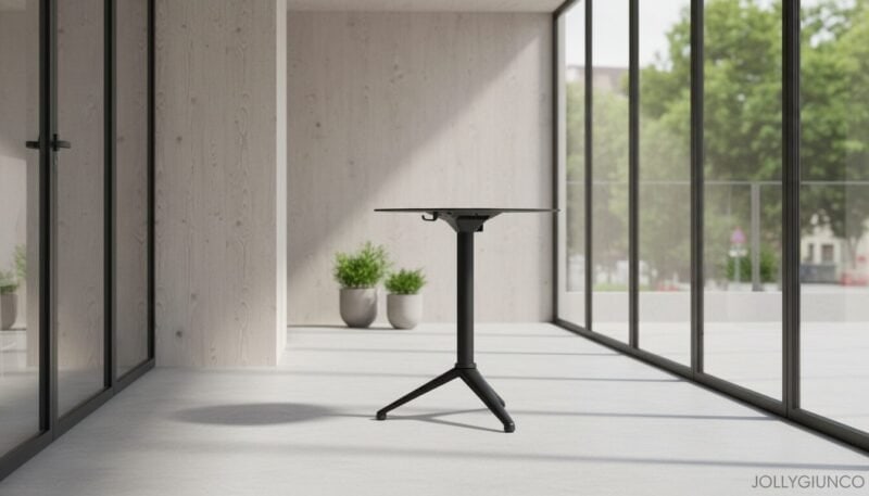 Base tavolo Anna nero h 72 cm in alluminio