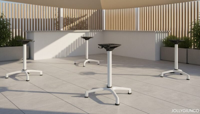 Base tavolo Elsa bianco h 72 cm