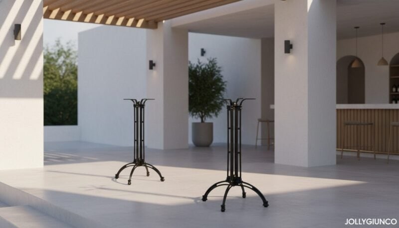 Base tavolo Tiche Allum h 108 cm