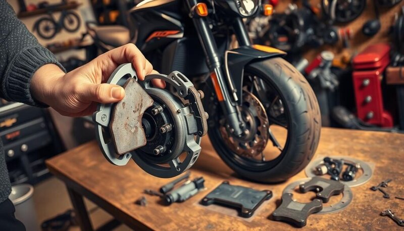 motorcycle brake pad replacement steps