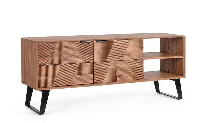 Armadio in legno con porte a battente e dettagli moderni, ideale per arredare con stile.