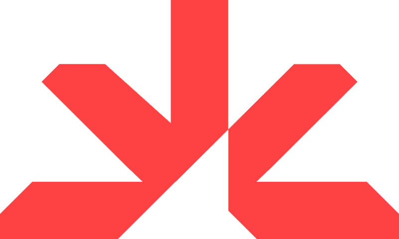 Isotipo de la marca IELO en color rojo sobre fondo blanco