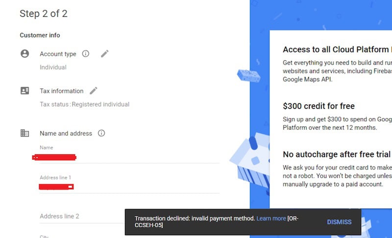 Transaction-Declined-Invalid-Payment-Method-OR-CCSEH-05-Error