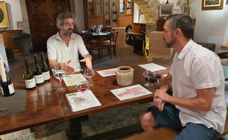 We had a fantastic tasting with winemaker Johan Chatelus of Domaine Quivy