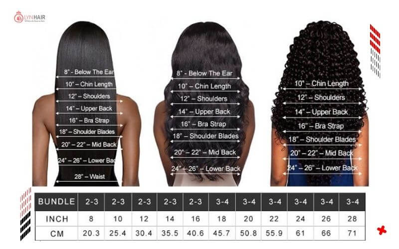 Bundle Hair Length Chart