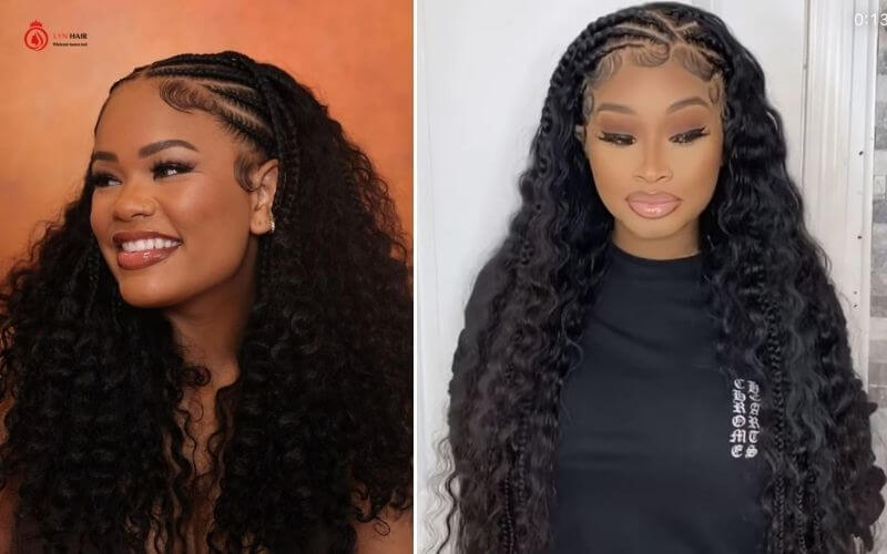 Closure sew in styles - Braided Crown