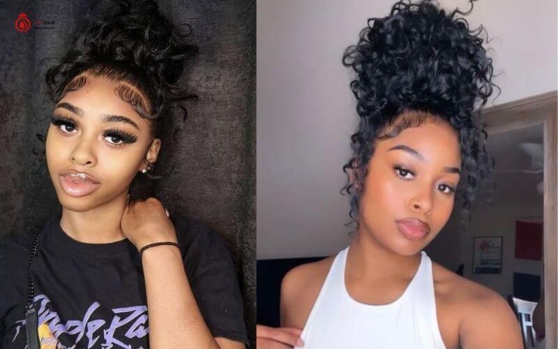 Closure sew in styles - Messy Bun