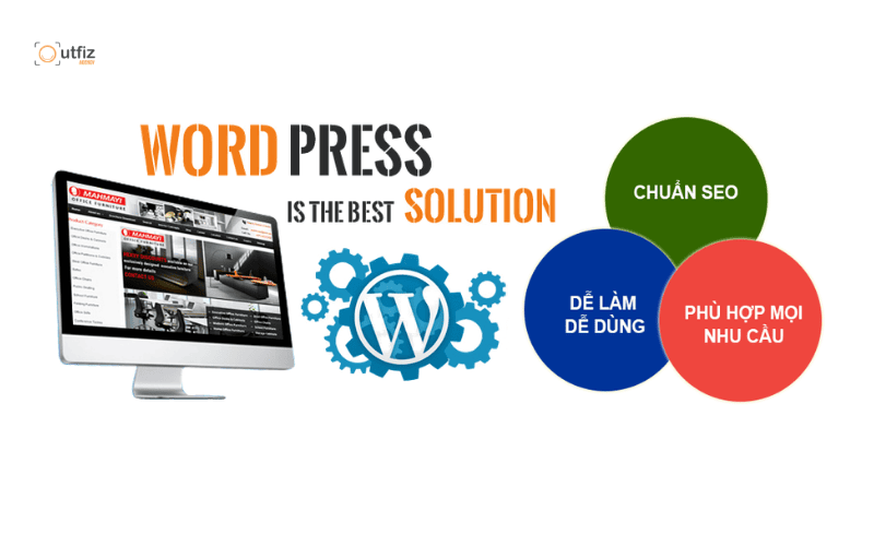 Dịch vụ thiết kế website WordPress chuẩn SEO chuyên nghiệp từ Outfiz Agency. Tối ưu tốc độ, cấu trúc chuẩn Google giúp đẩy top từ khóa nhanh chóng và X3 tỷ lệ chuyển đổi đơn hàng.