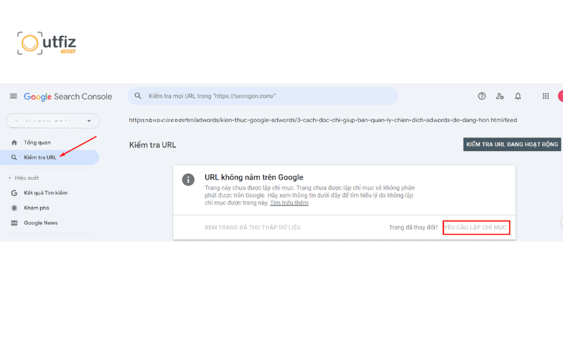 Sử dụng công cụ Google Search Console để khai báo URL