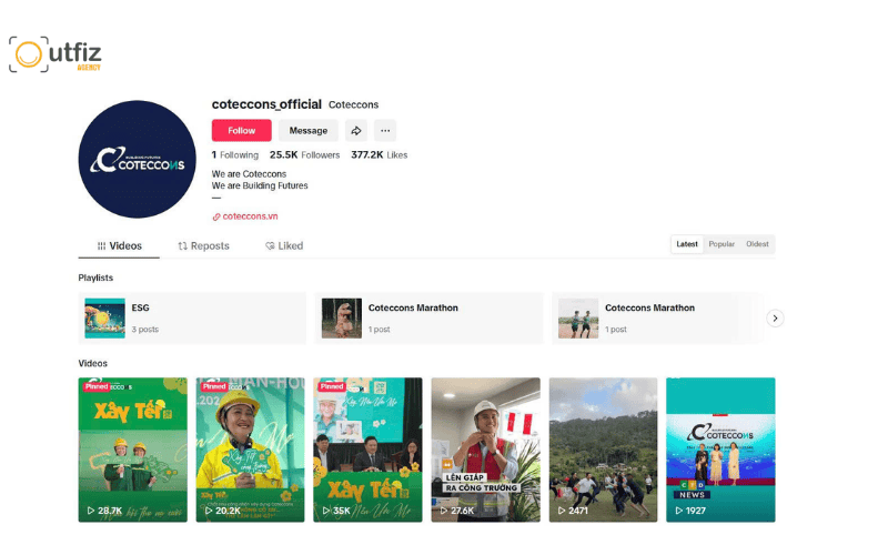 Agency xây kênh Tiktok ngành xây dựng uy tín 