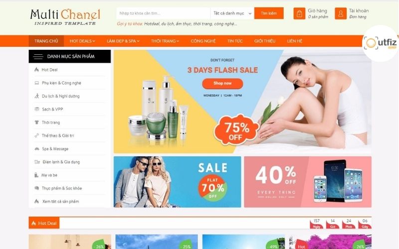 Mẫu thiết kế Website bán hàng theo nhận diện thương hiệu riêng